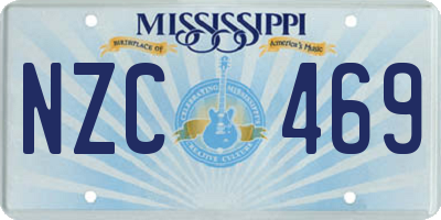 MS license plate NZC469