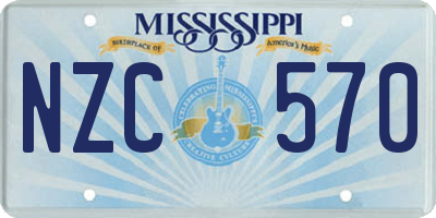 MS license plate NZC570