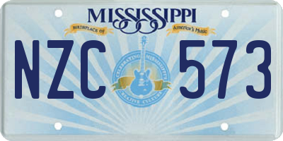 MS license plate NZC573