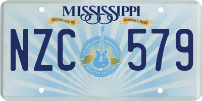 MS license plate NZC579