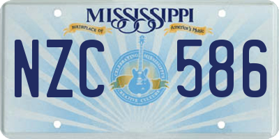 MS license plate NZC586