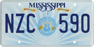 MS license plate NZC590