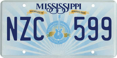 MS license plate NZC599
