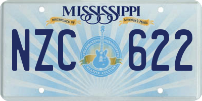 MS license plate NZC622