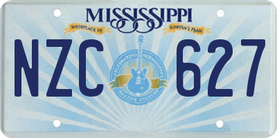 MS license plate NZC627