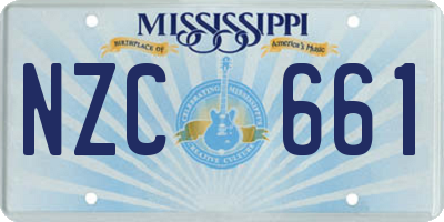 MS license plate NZC661