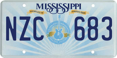 MS license plate NZC683