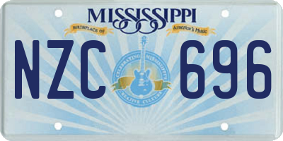 MS license plate NZC696
