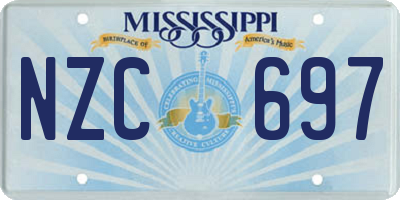 MS license plate NZC697