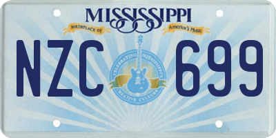 MS license plate NZC699
