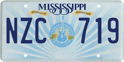 MS license plate NZC719