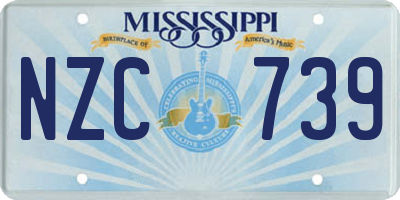 MS license plate NZC739