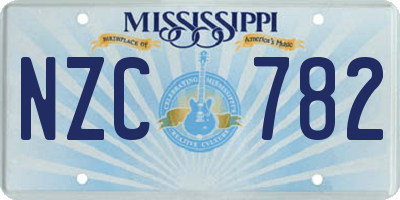 MS license plate NZC782