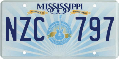 MS license plate NZC797