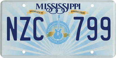 MS license plate NZC799