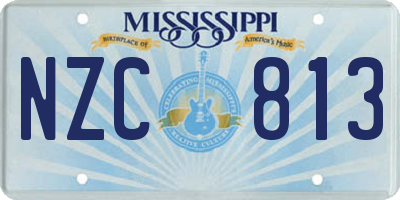 MS license plate NZC813