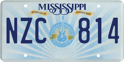MS license plate NZC814