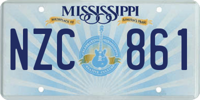 MS license plate NZC861