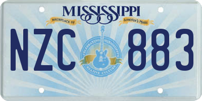 MS license plate NZC883