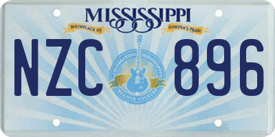 MS license plate NZC896