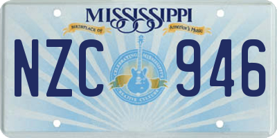MS license plate NZC946