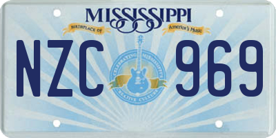 MS license plate NZC969
