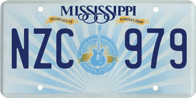 MS license plate NZC979
