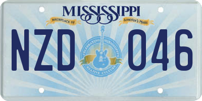 MS license plate NZD046