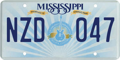 MS license plate NZD047
