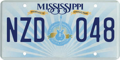 MS license plate NZD048