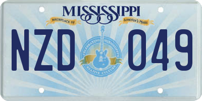 MS license plate NZD049