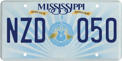 MS license plate NZD050