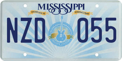 MS license plate NZD055