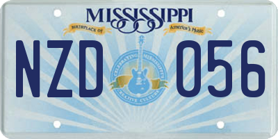 MS license plate NZD056