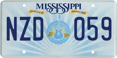 MS license plate NZD059