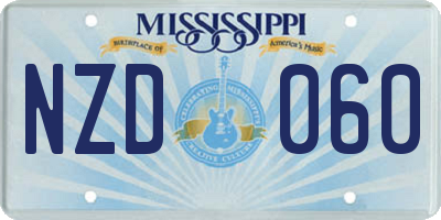 MS license plate NZD060