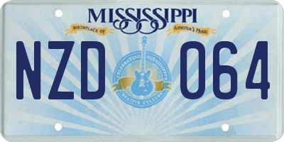 MS license plate NZD064