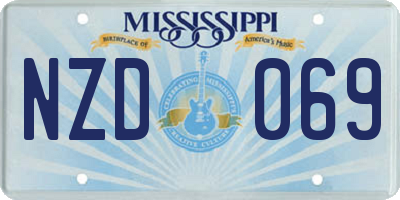 MS license plate NZD069
