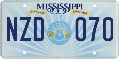 MS license plate NZD070