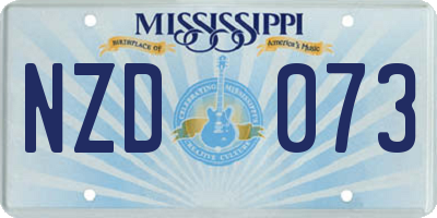 MS license plate NZD073