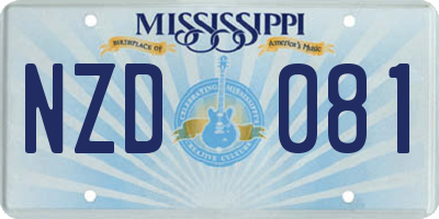 MS license plate NZD081
