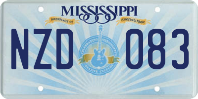 MS license plate NZD083