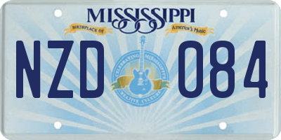 MS license plate NZD084