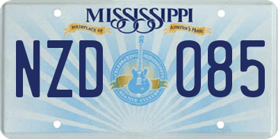 MS license plate NZD085