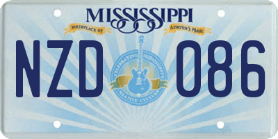 MS license plate NZD086