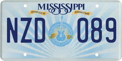 MS license plate NZD089