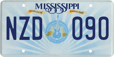 MS license plate NZD090