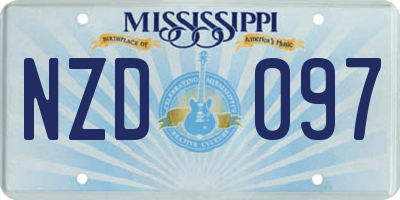 MS license plate NZD097