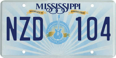 MS license plate NZD104