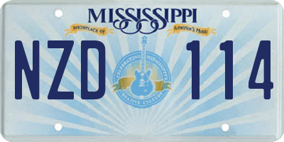 MS license plate NZD114